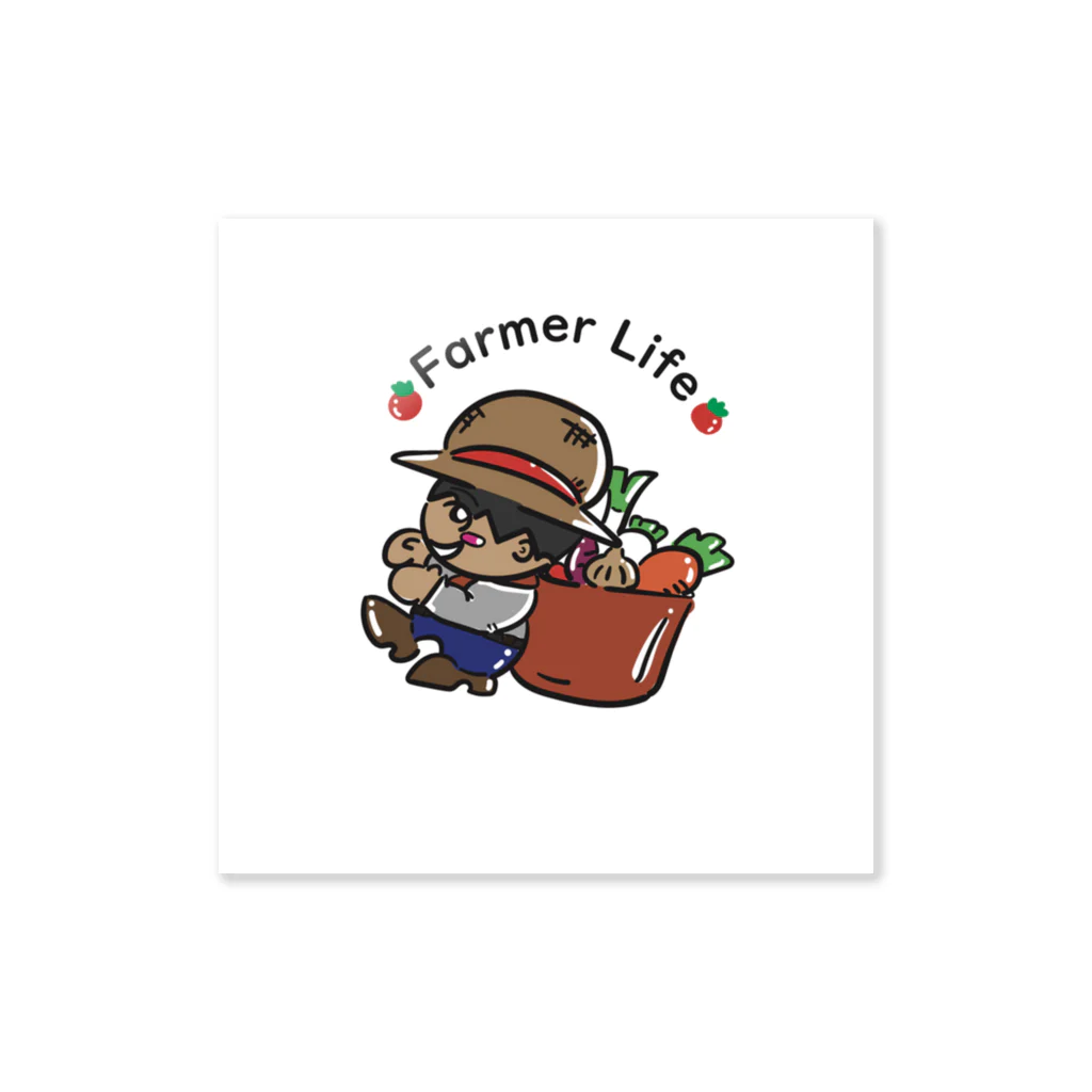 ✨Abemasa goods✨のFarmer Life 🍅🍀 Sticker