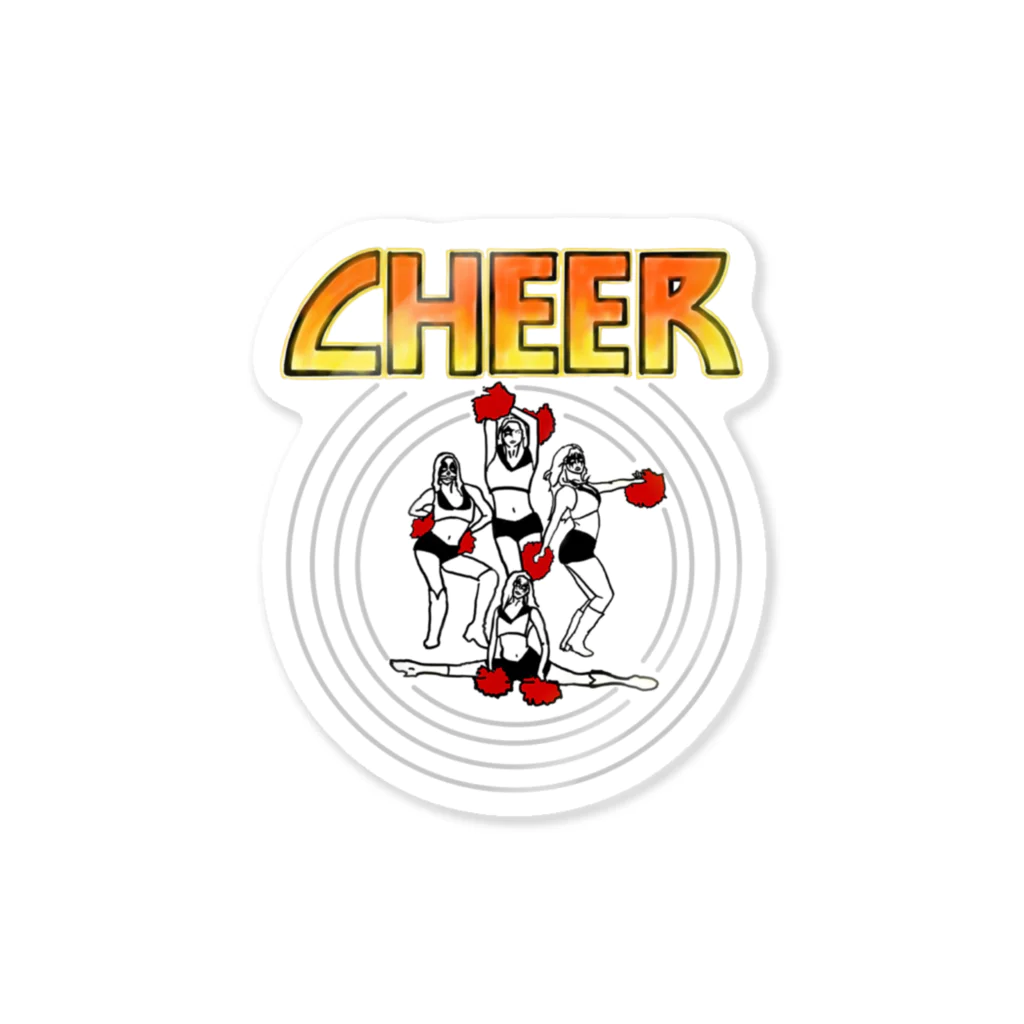 ChellChellCheerのKISS CHEER キッスチア ステッカー