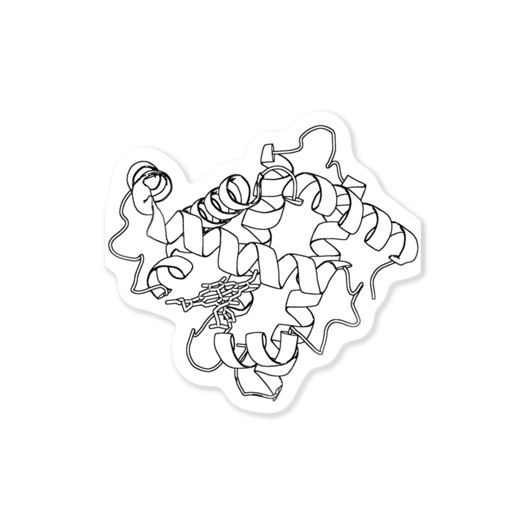 理系Tシャツ(バイオ・化学中心)のmyoglobin ミオグロビン Sticker