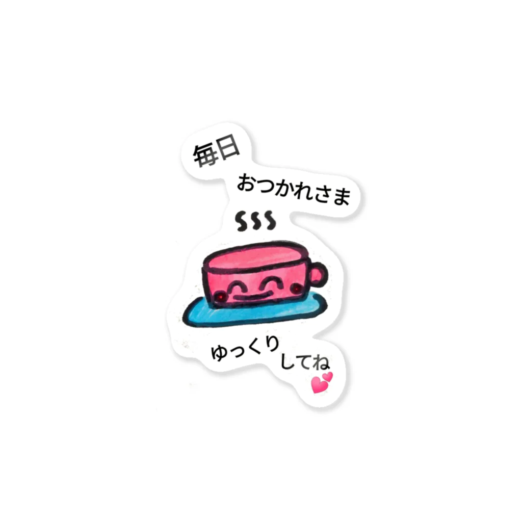 ネコッチ＿k(*´ω｀*)のピンクのマグカップ! Sticker