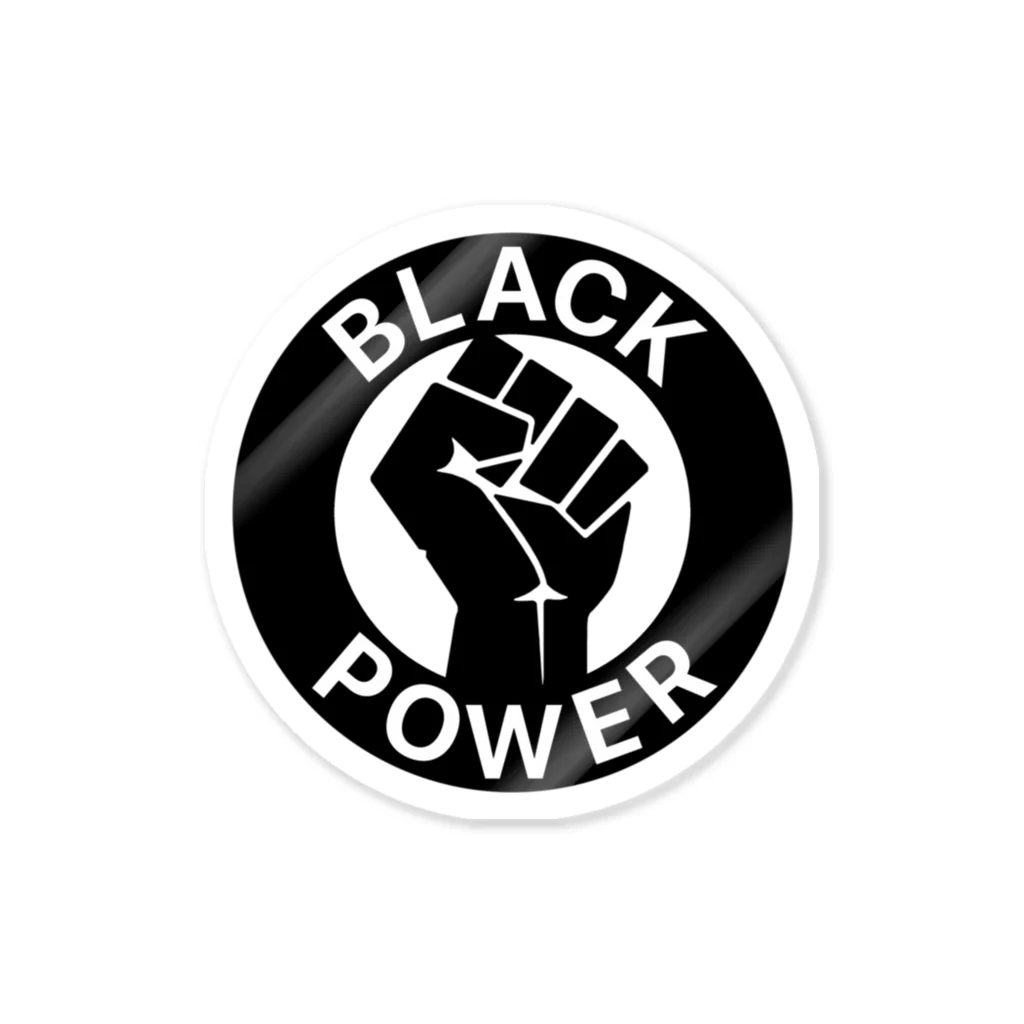 BLACK POWERのブラックパワー　サークルver Sticker