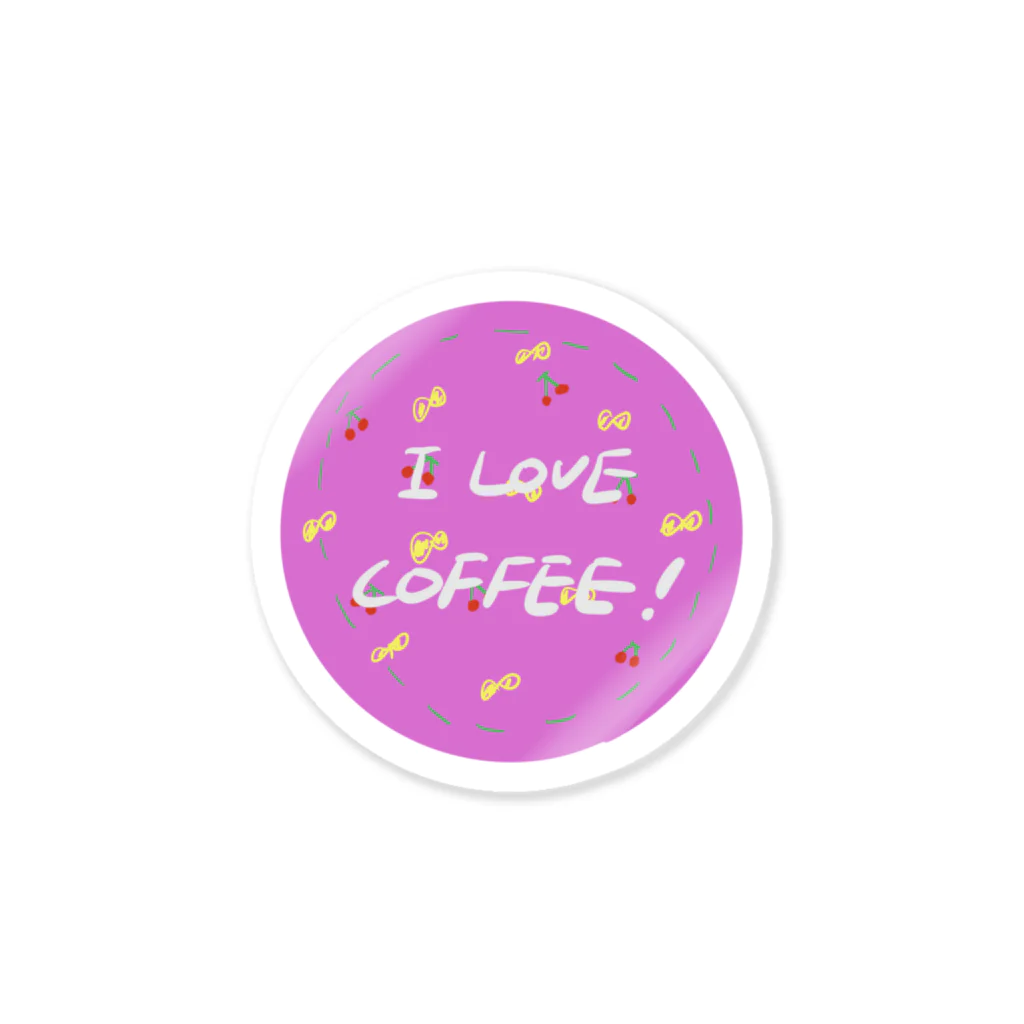 あこがれのI LOVE COFFEE ステッカー