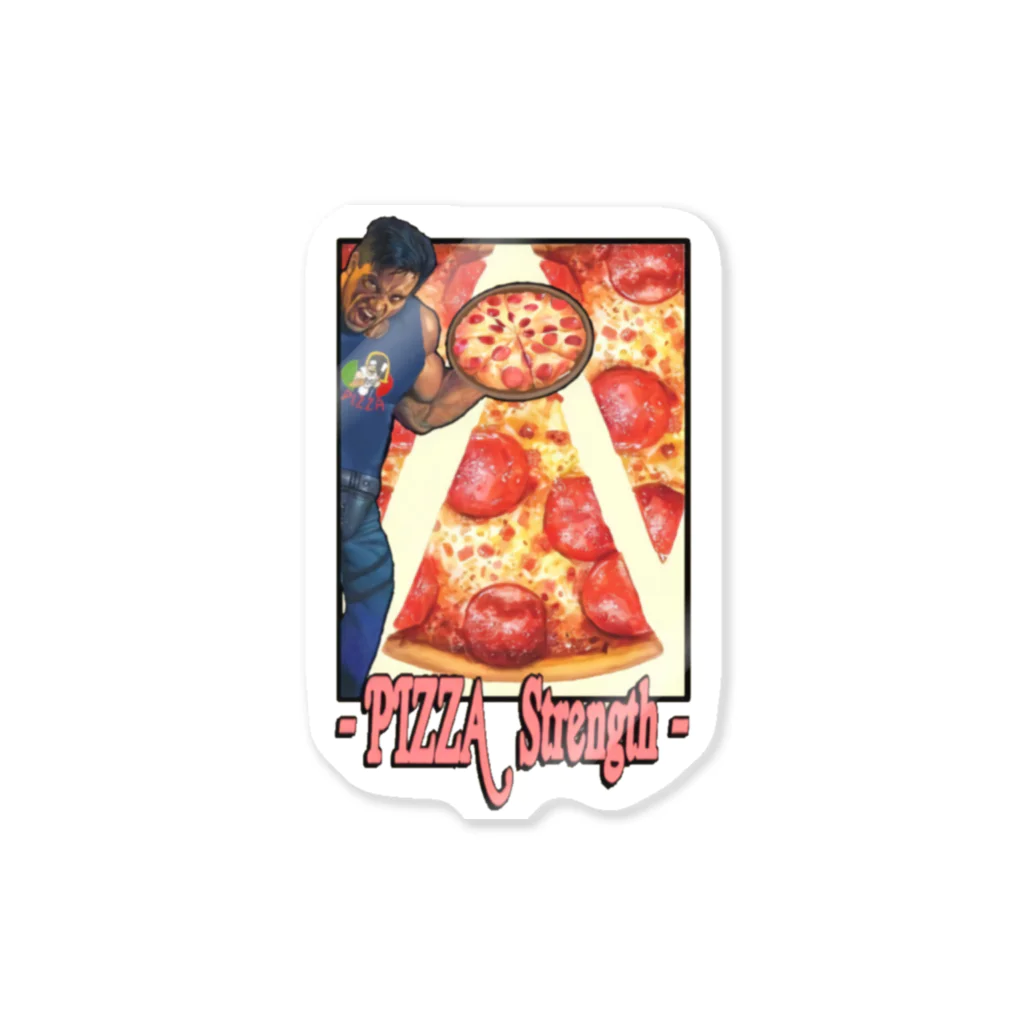 PIZZA GANGSTAのPizza strength ステッカー