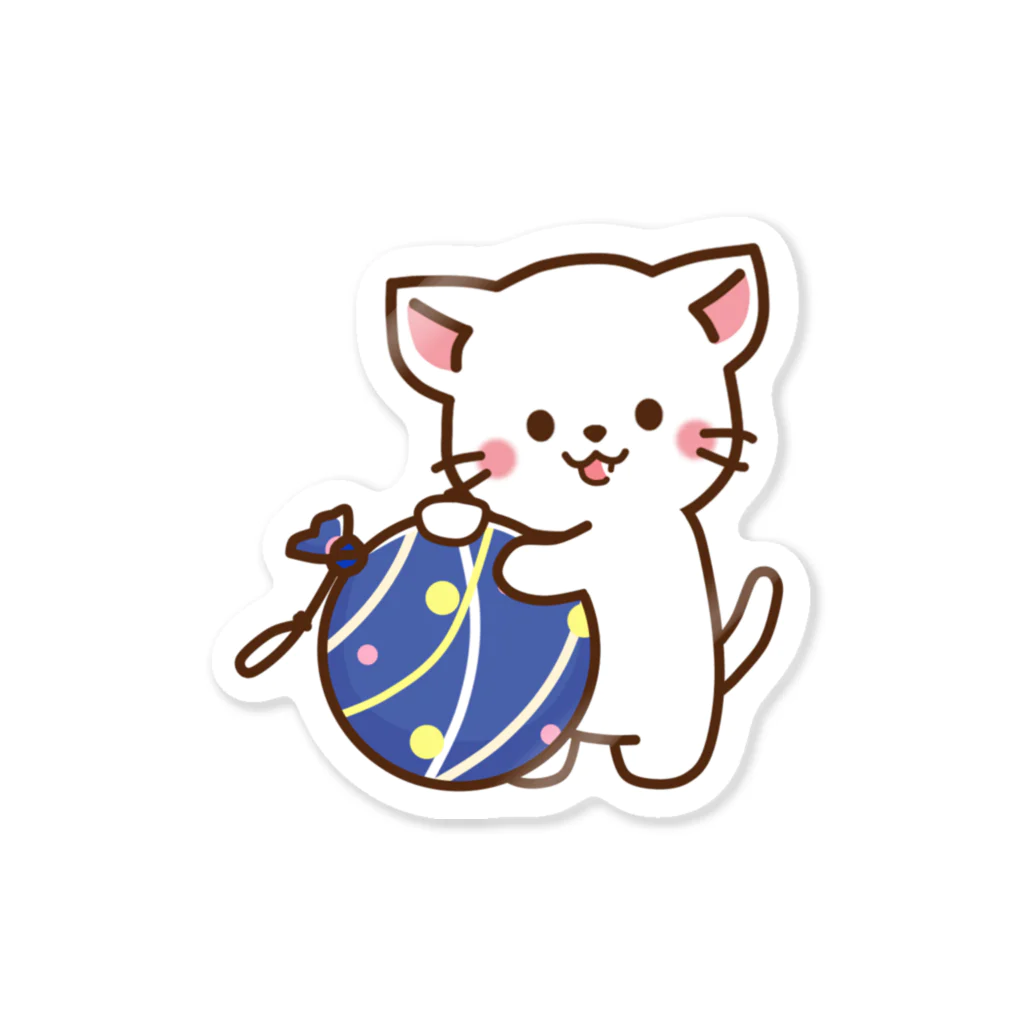 Haruna shopのしろねこ♡夏祭り ver  Sticker