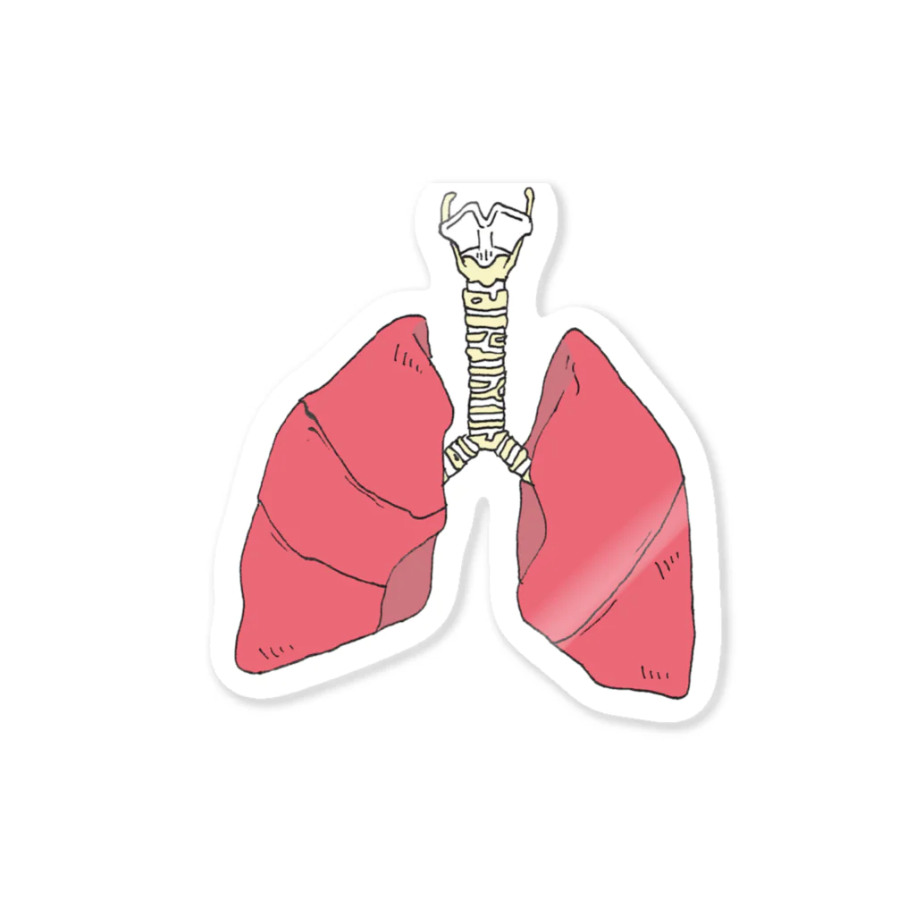 OGNdesignの肺　内臓　lung　NO.20 Sticker