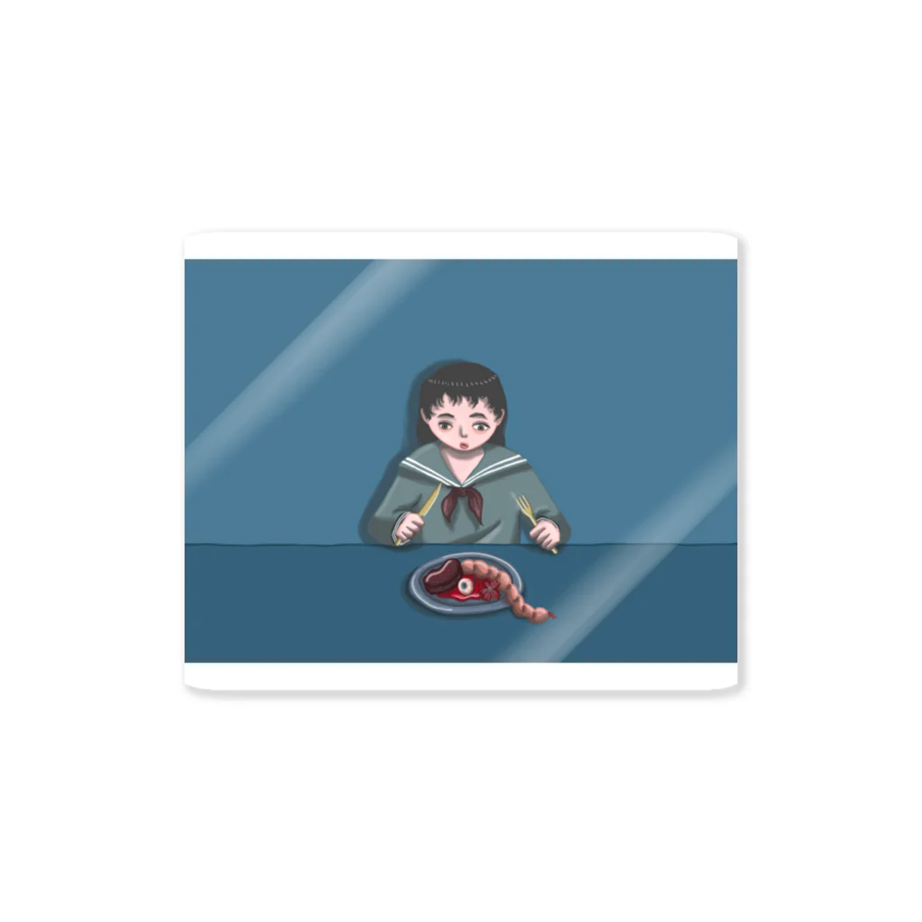 ハエヂローブタケビの食人JK Sticker