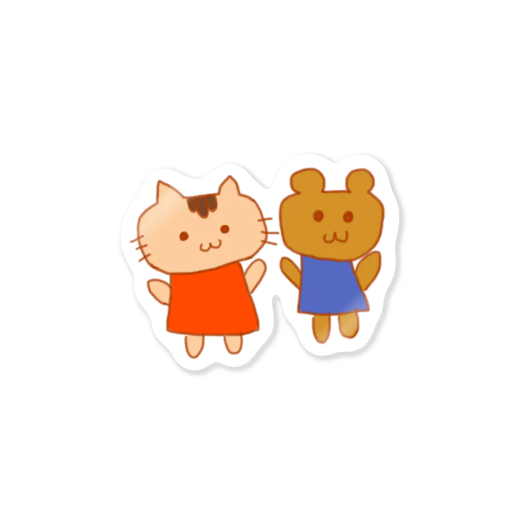 色-いろ-のよろこびねこくま Sticker