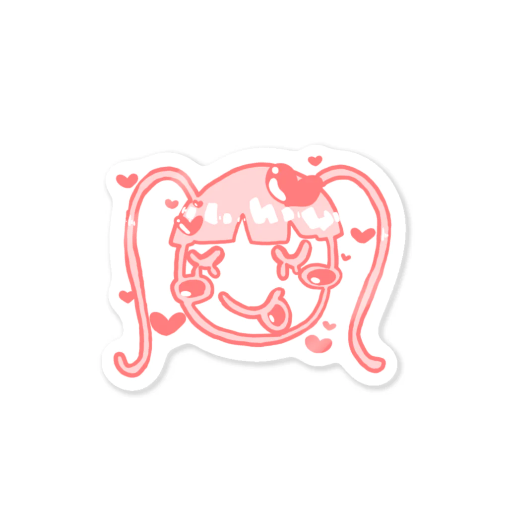 北神のハートのピンク子ちゃん Sticker