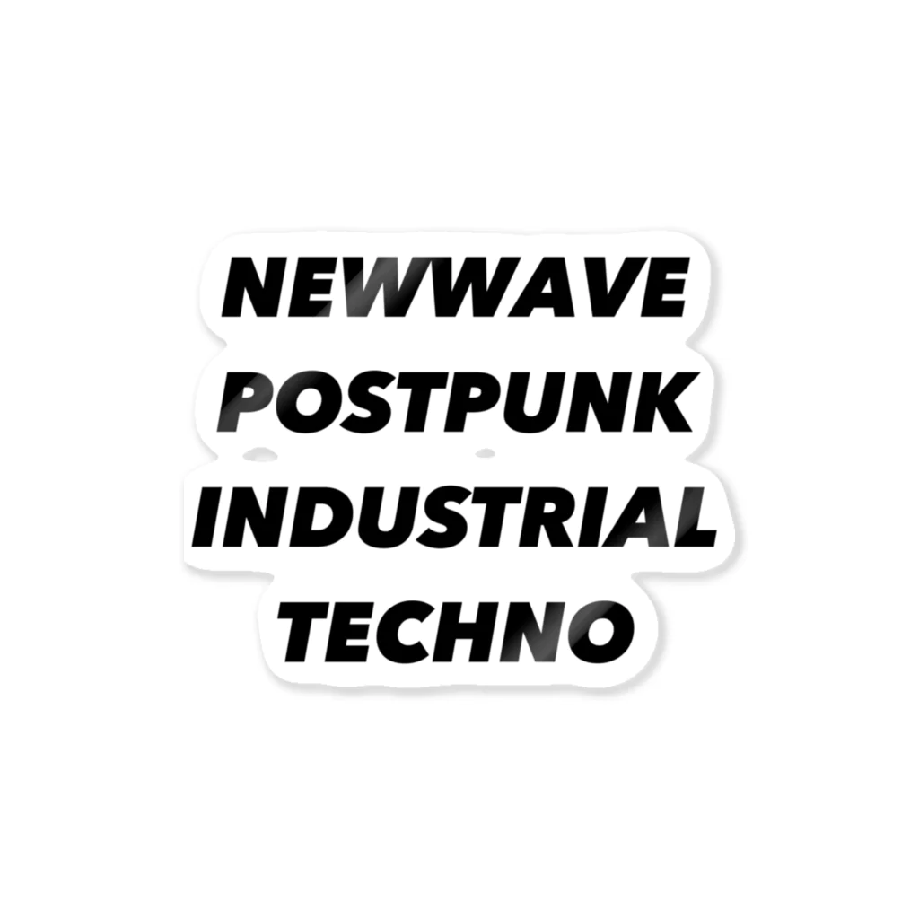 lawi0cir boutiqueのNEWWAVE POSTPUNK INDUSTRIAL TECHNO Sticker