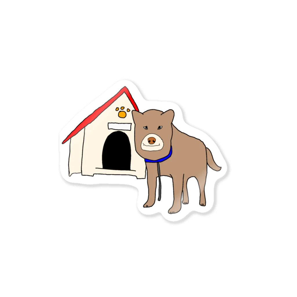 kikiの顔が四角い犬🐶 Sticker