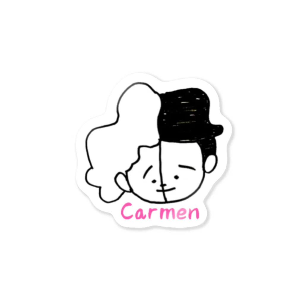 お笑い芸人　モダンタイムス公式グッズのカルメンちゃん Sticker