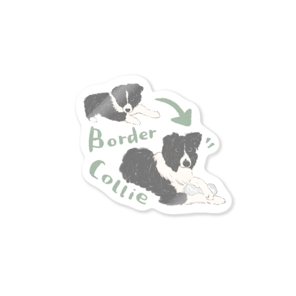 △shibu屋のBorder collie Sticker