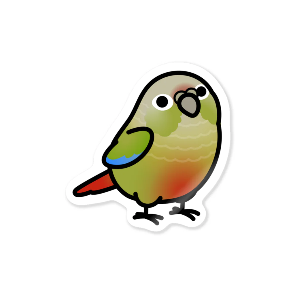 Cody the LovebirdのChubby Bird ホオミドリウロコインコ　シナモングリーン Sticker