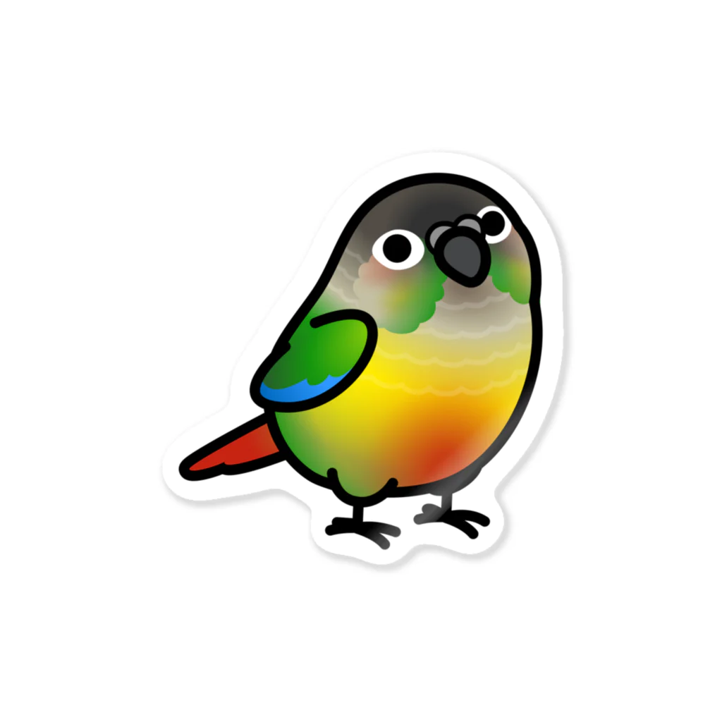 Cody the LovebirdのChubby Bird ウロコインコ　イエローサイド ステッカー