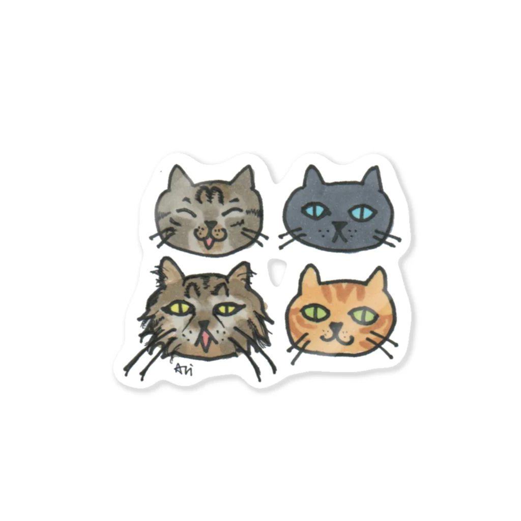 ＊あり＊の虹色創世記のみくさん歴代にゃんズ😻 Sticker