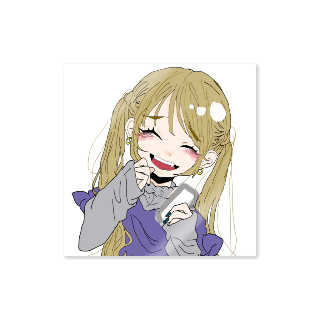 青リンゴのゆめかわいい女の子 Sticker