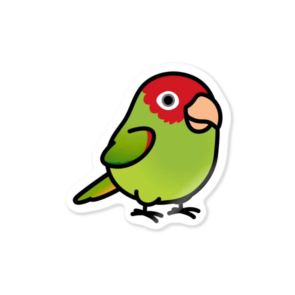 Cody the LovebirdのChubby Bird オナガアカボウシインコ Sticker