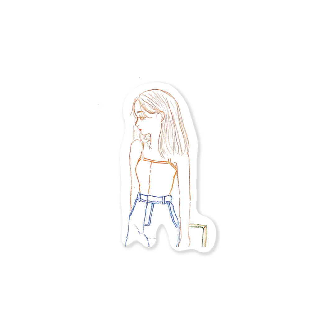 mocowey.の夏の女の子 Sticker