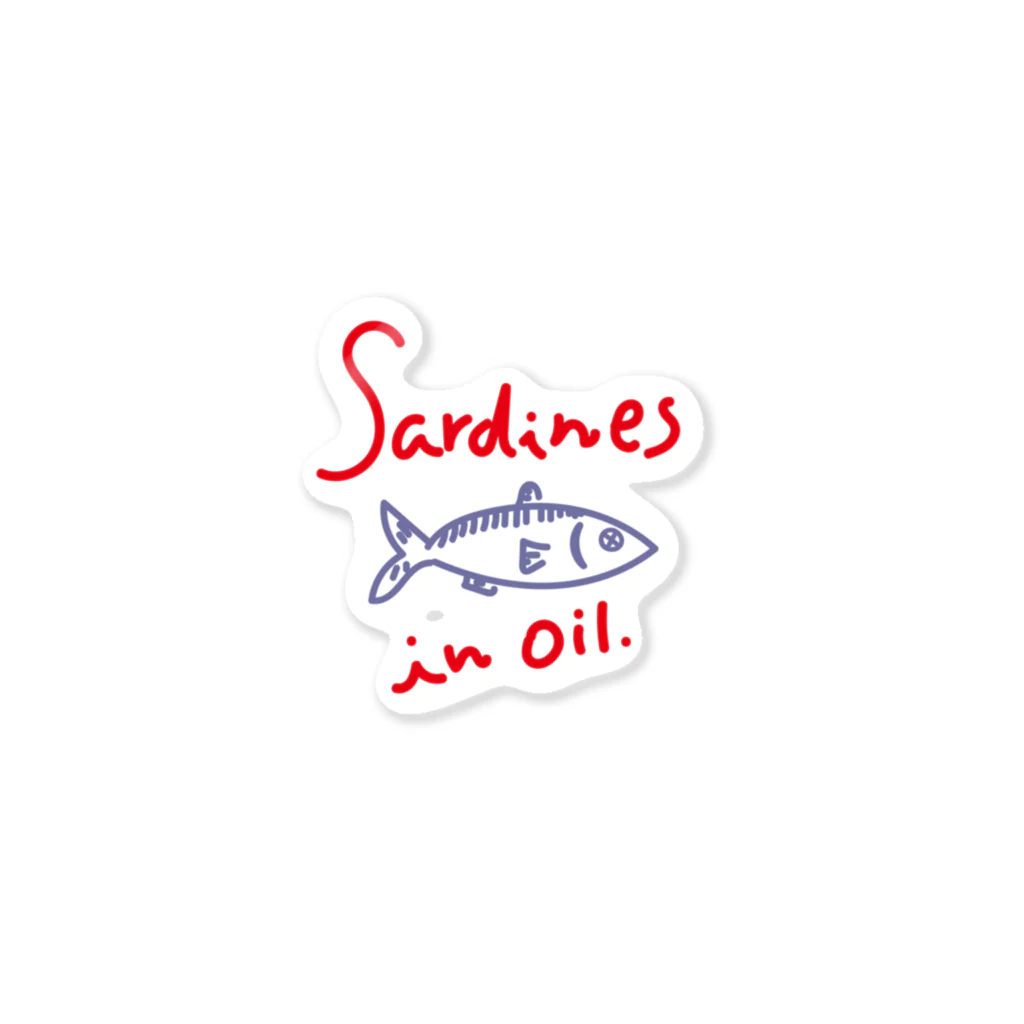 kimのオイルサーディン 　sardines in oil ステッカー