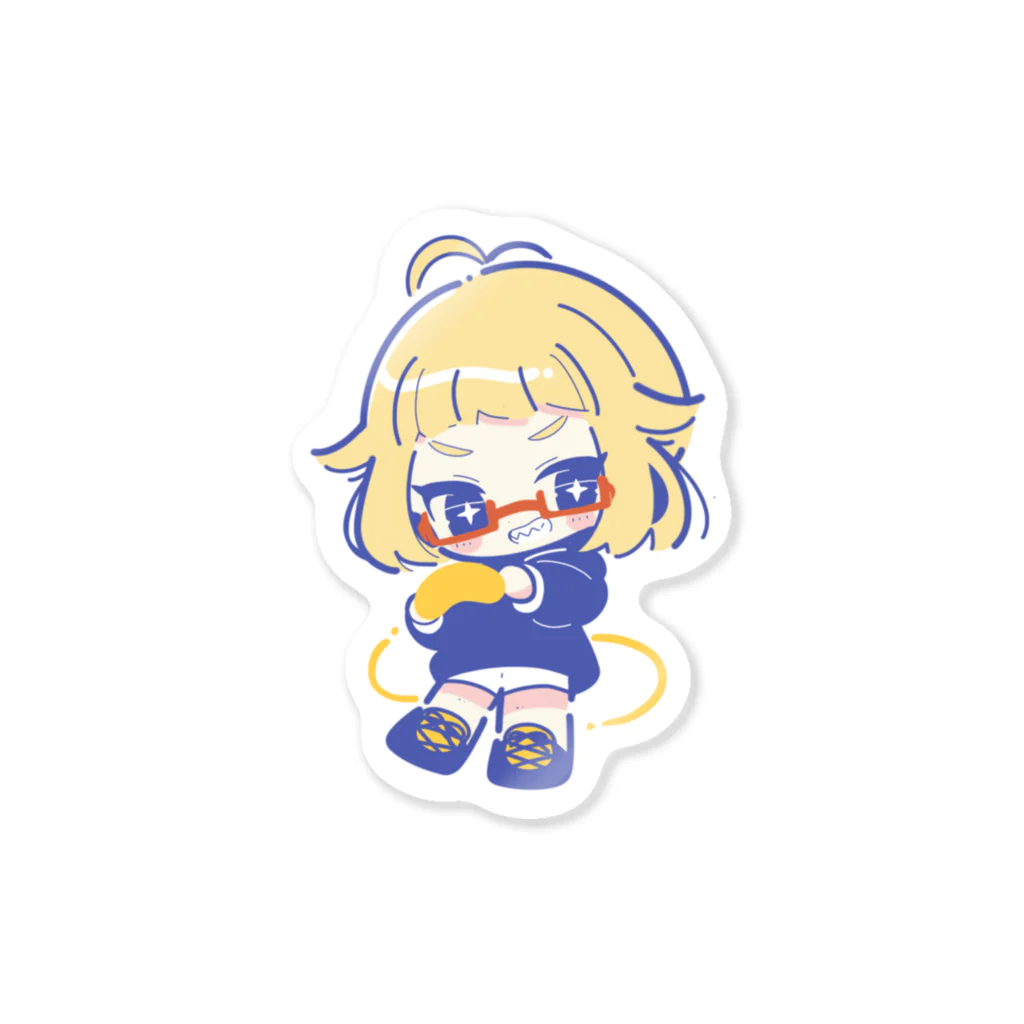 おんなどもの可愛いグッズショップのめがちゃんしーる全身 Sticker