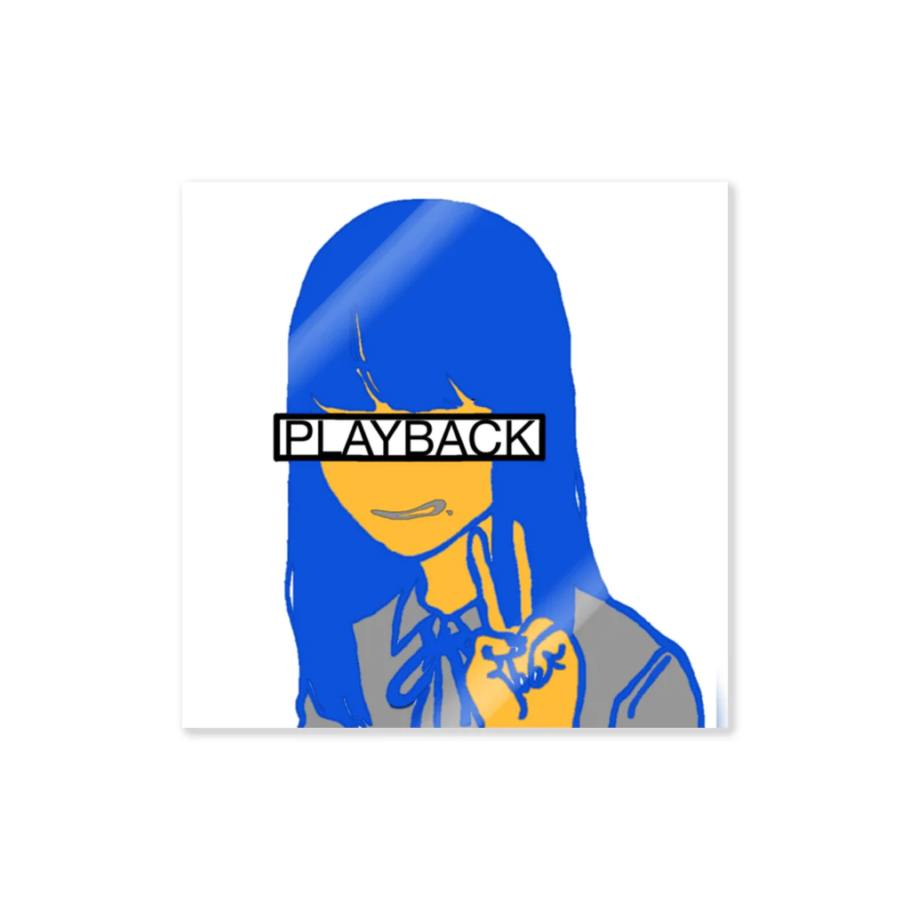 PLAYBACKの青い女 Sticker