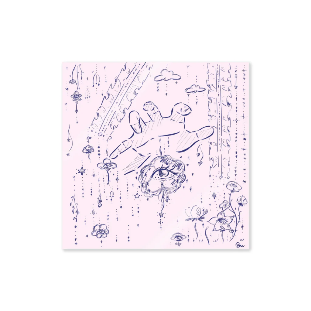 hitorigotoの幻想 pink Sticker