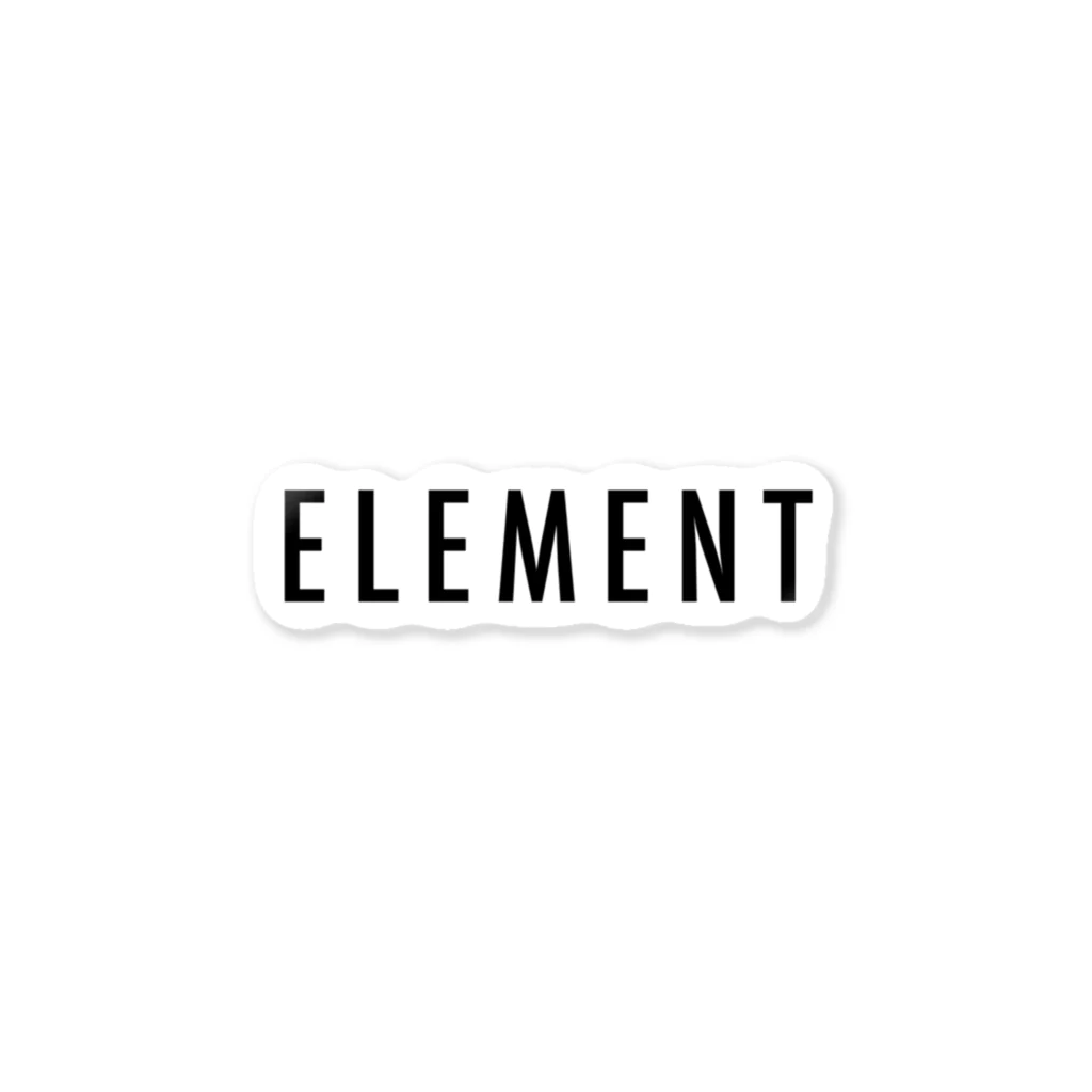 パーソナルジム ELEMENT公式ショップのELEMENT ブラックロゴ アパレル Sticker