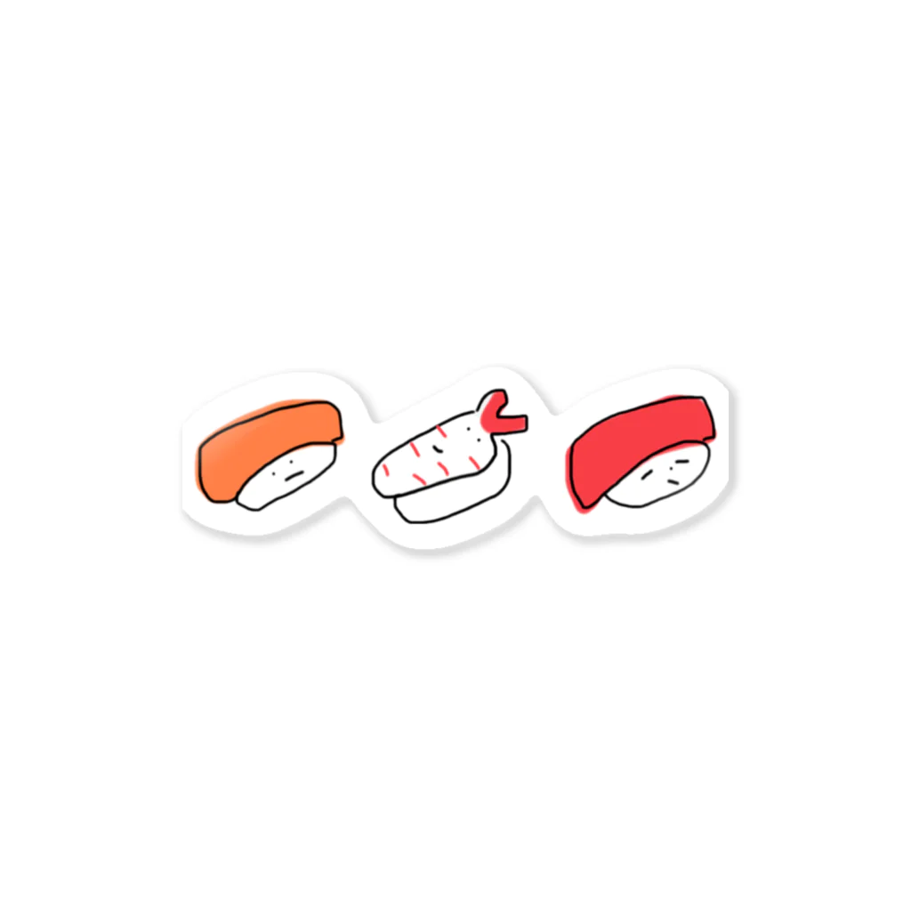 お寿司屋さん。のサーモンくんと私たち Sticker