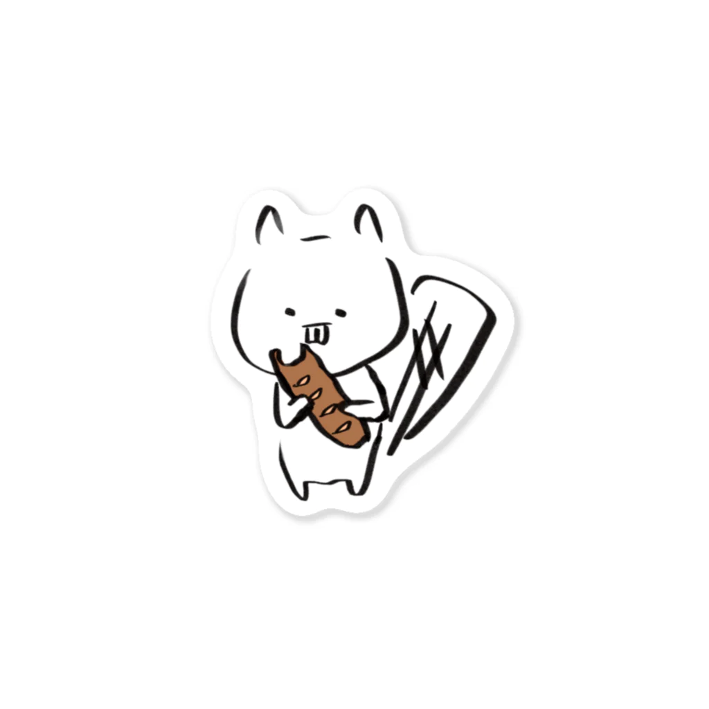 BEAVER  KUNのBEAVER KUN (ビーバーくん) ビーバーくんにフランスパンをそえて Sticker