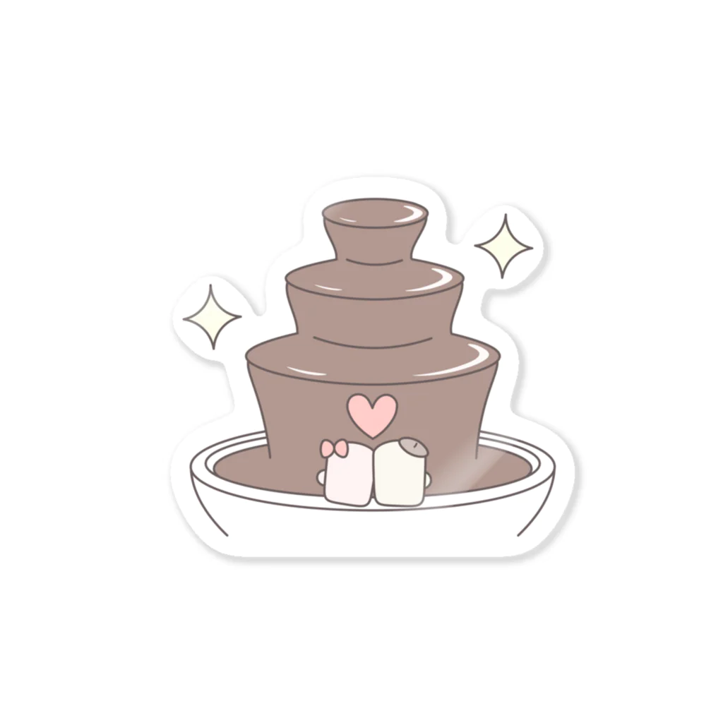 ましゅまろ♪まーと｜Marshmallow Martの【もるるん】 チョコファウンテン Sticker