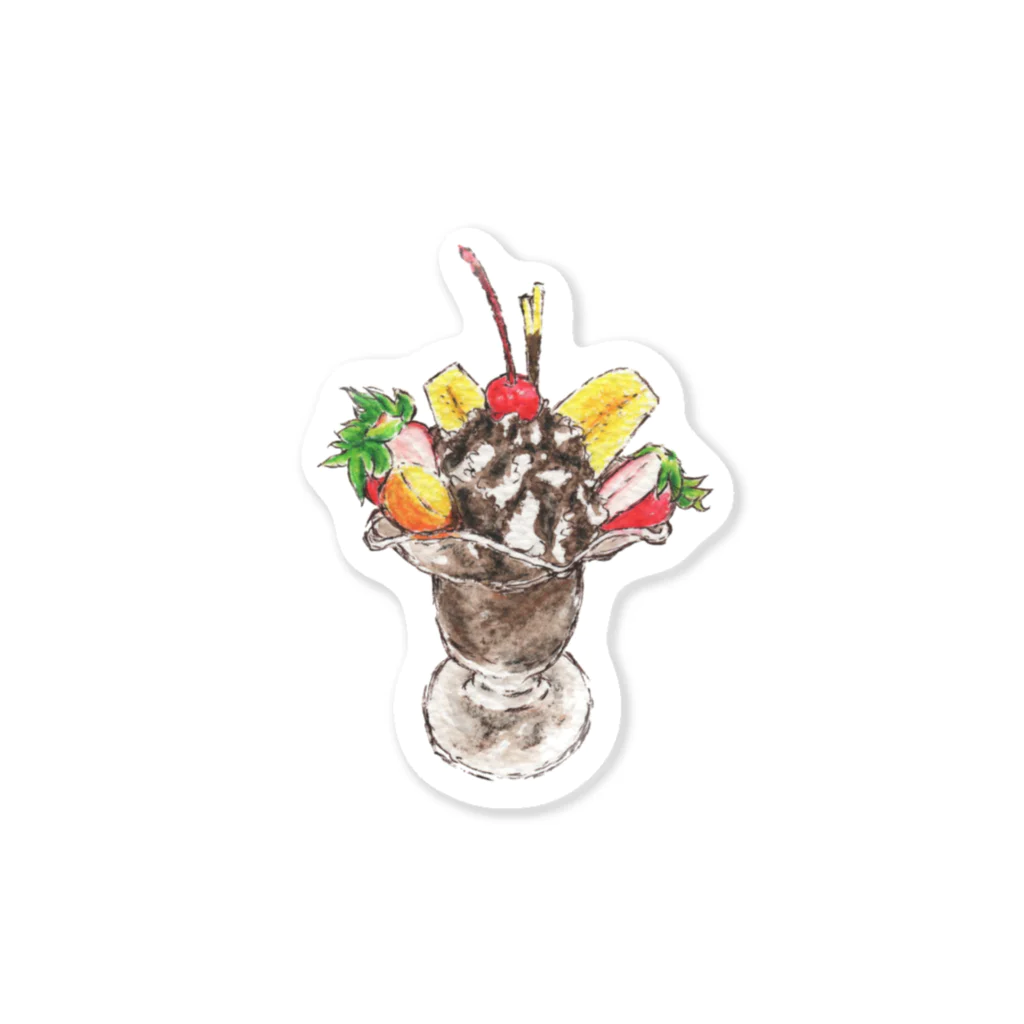 miyu☃のチョコレートパフェ(文字無し) Sticker