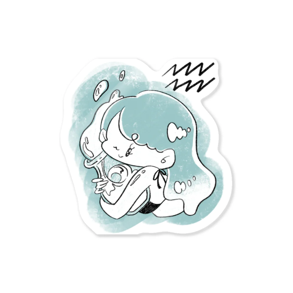 mechanのhoroscope-水瓶座 Sticker