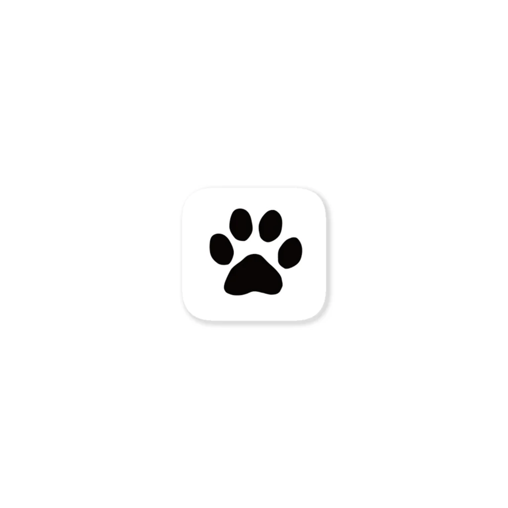 麻雀ショップ　ワン！のどこにでも貼れる　犬の肉球ステッカー Sticker
