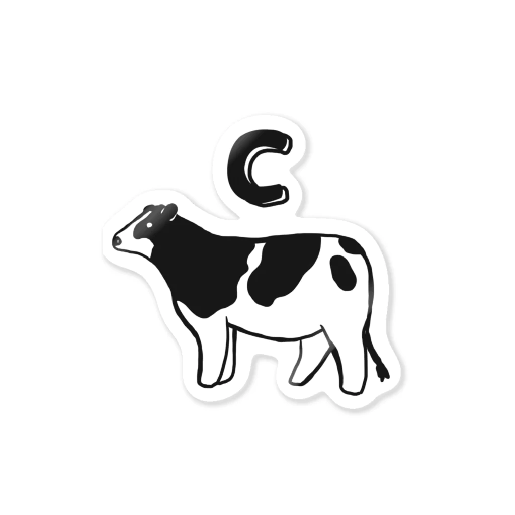 ミュータントモエの［C］COW ステッカー