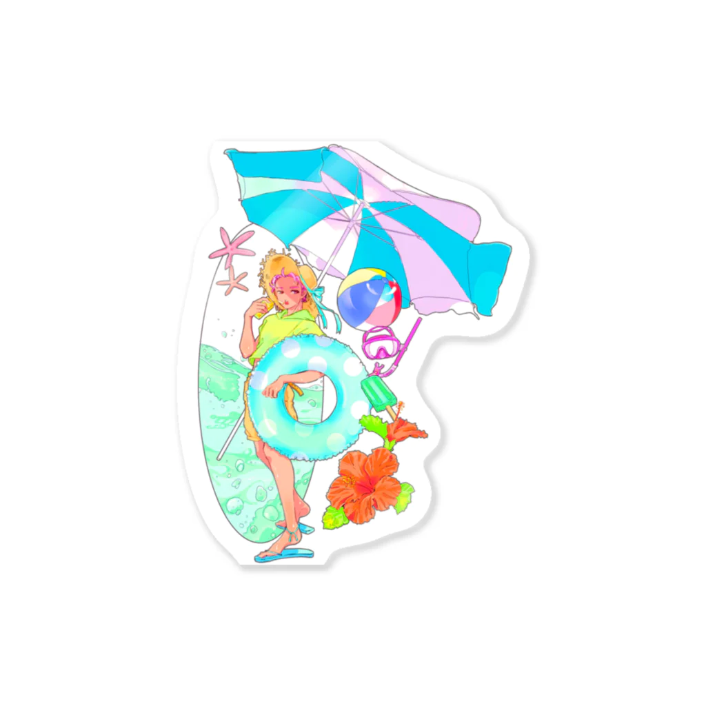 はわのSummer vacation  Sticker