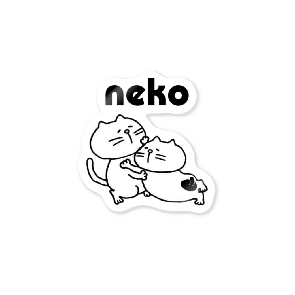 【Yuwiiの店】ゆぅぅぃーのやる気のないネコ（ひしめき愛） Sticker