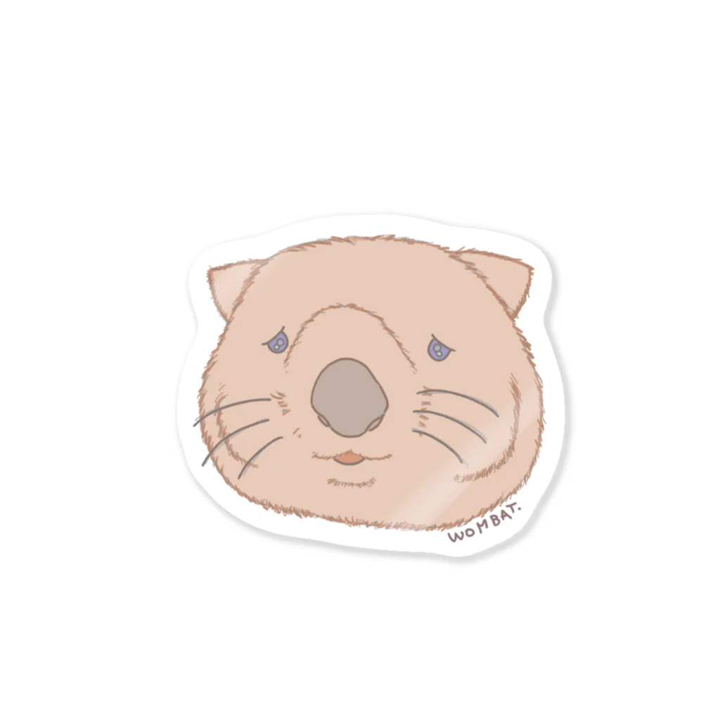 🍎デグーと服と雑貨屋さん🍏のwombat 　#ウォンバットグッズ Sticker