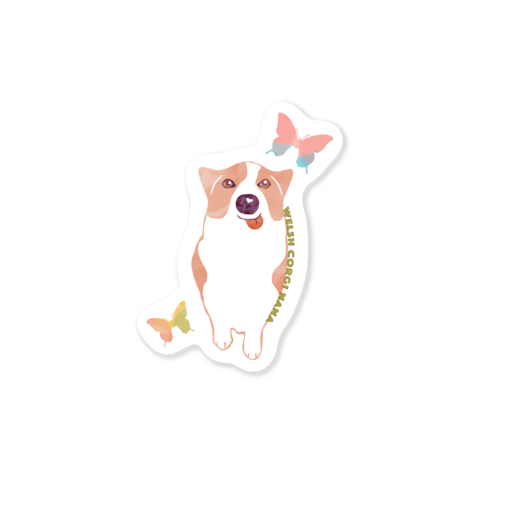 コヌイのアトリエのコーギー犬のナナVOL.3 Sticker