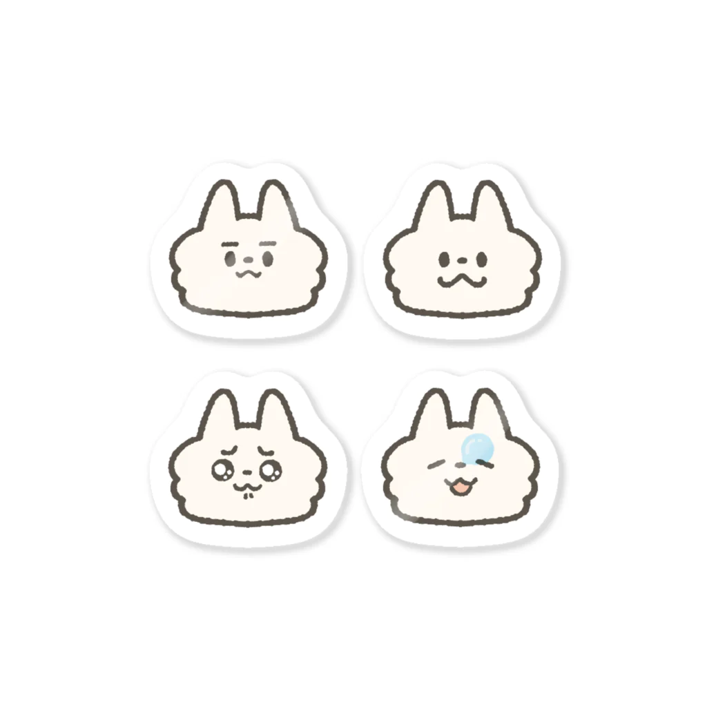 roco_xyzのえもじのしろわんこ① Sticker