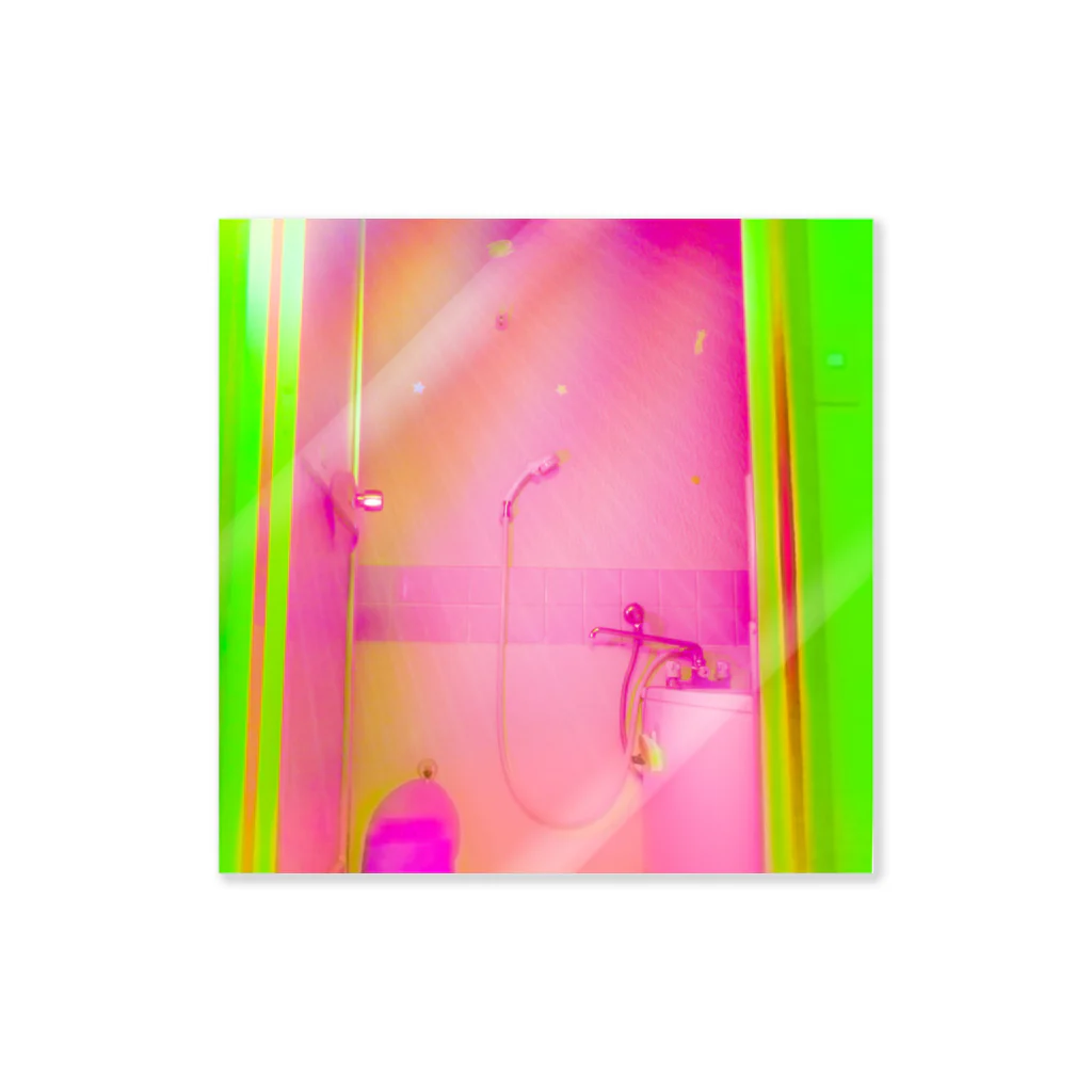 NEON LIGHT STARSの桃色シャワー/バナナグリーンドア Sticker