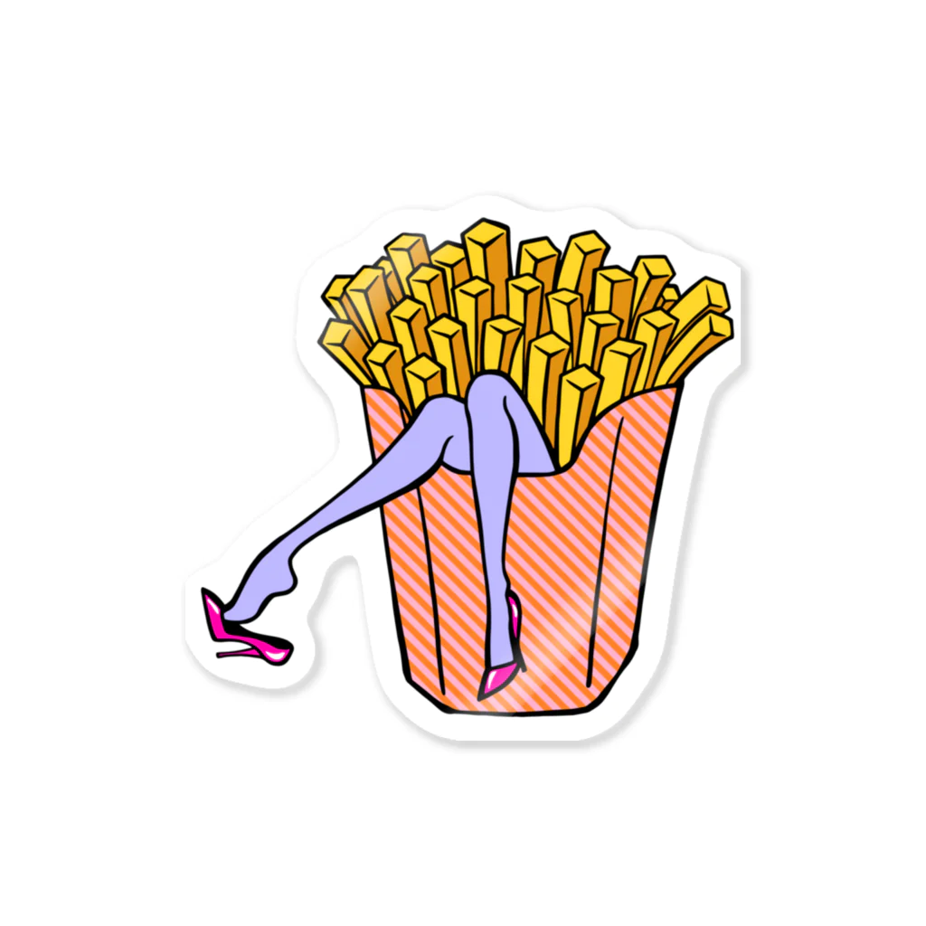 Mieko_Kawasakiの誘惑の🍟フライドポテト　 Sticker