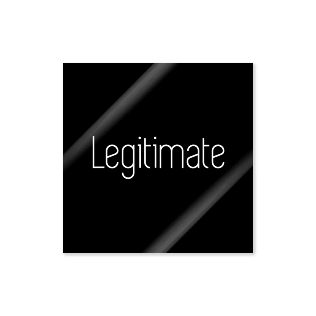 irregular × LegitimateのLegitimate black Sticker