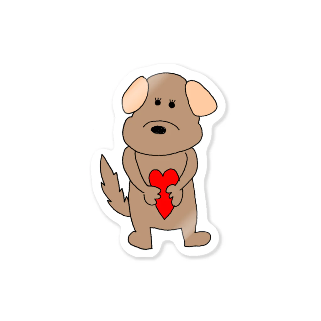 memeeeeの茶色い犬🐶 ステッカー