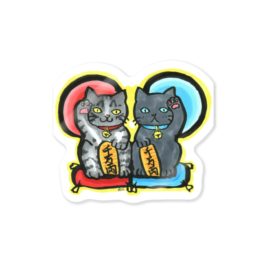 miku'ꜱGallery星猫の千万両✨招き猫 Sticker