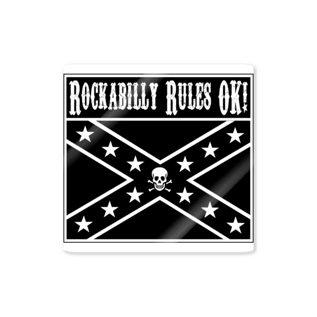 Rockabilly Rules OK! Sticker by CRAZY LEGS ( CLAZY_LEGS_Aki