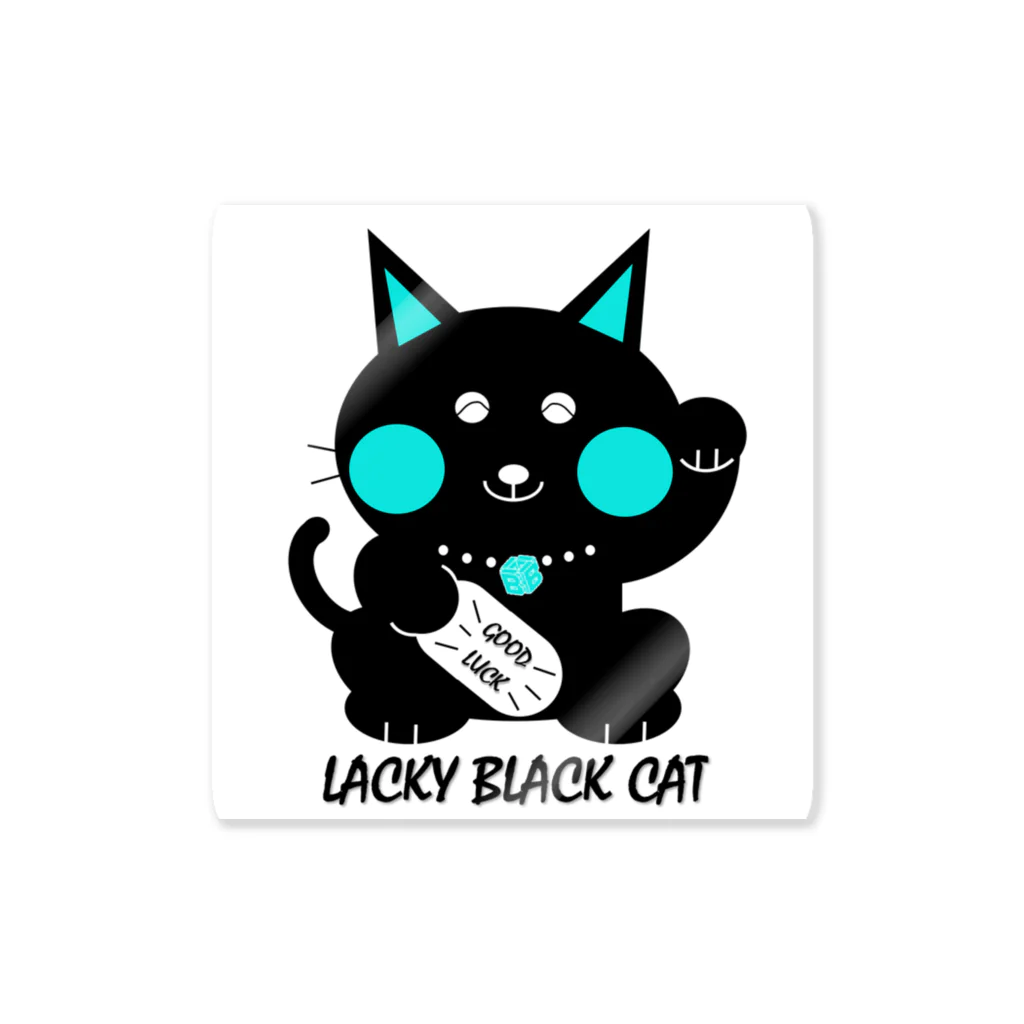 MOTCOM Winkel+の幸運の黒猫｜GOODLUCKcat Sticker