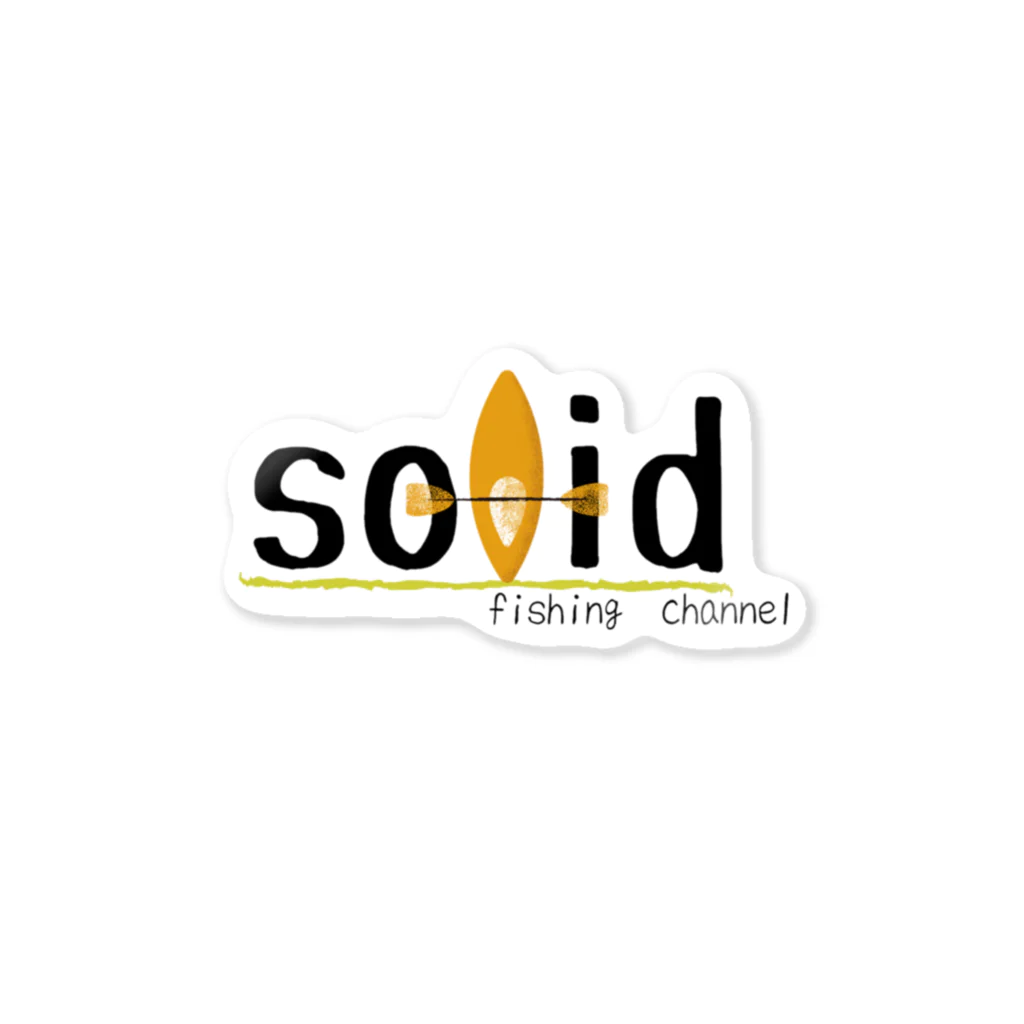 solid のsolid fishingchannel　角ロゴ Sticker