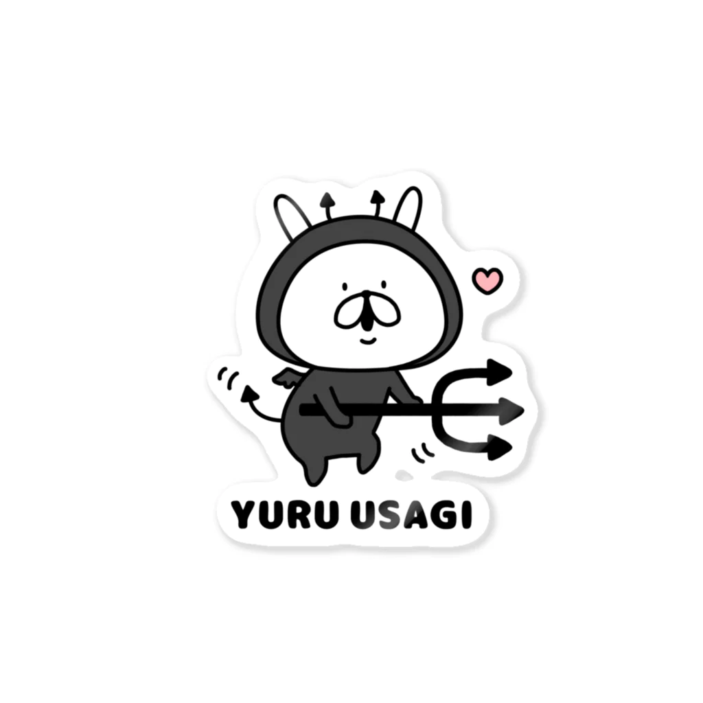 chococo_yuruusagiのゆるうさぎデビル Sticker