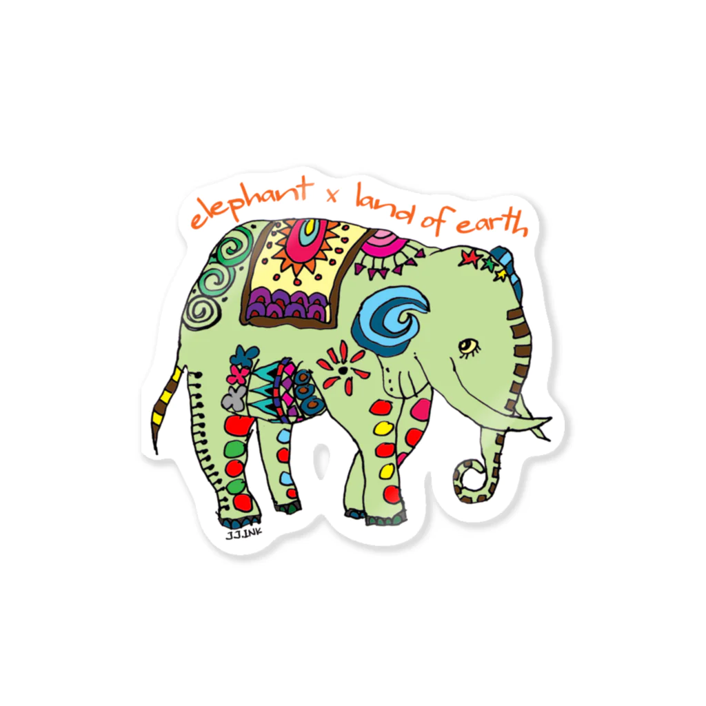 JJ.INKのelephantステッカー Sticker