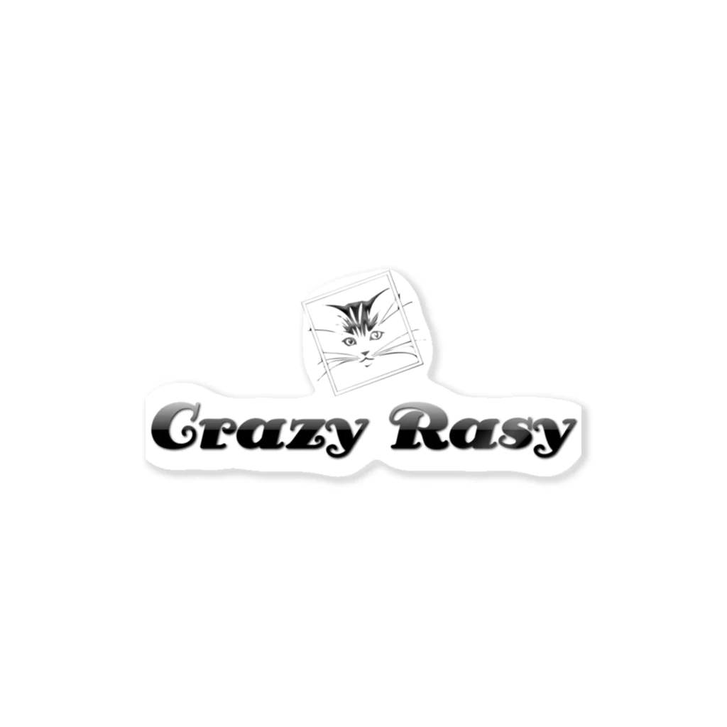 Crazy Rasyのオリジナルステッカー CAT LOGO VERSION ステッカー